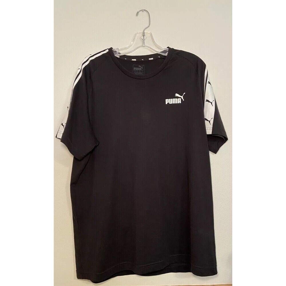 Puma Men's Heritage Tape T-Shirt Black, Large